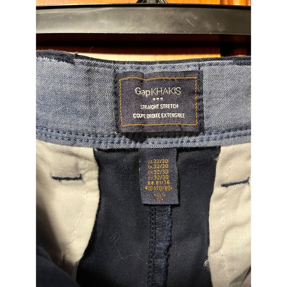 GAP straight stretch khakis, navy blue, size 32 x 30… worn once. - Picture 3 of 5